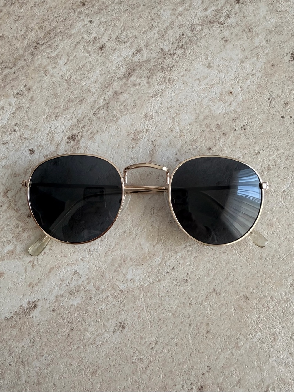 EUC Gold Frame Black Lens Sunglasses